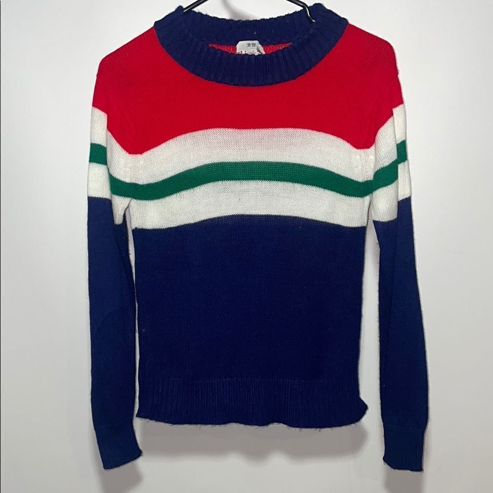 Vintage Colorful Striped Women's Sweater